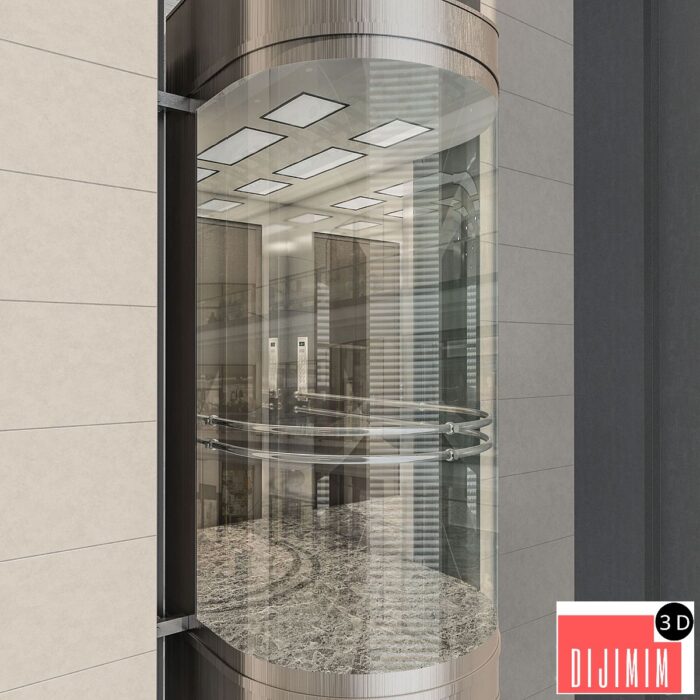 3D Glass elevator - Görsel 2