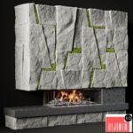 3D Fireplace modern