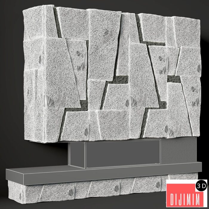 3D Fireplace modern - Görsel 3
