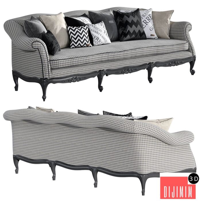 3D Gianfranco Ferre Home 3 seats NASHVILLE - Görsel 2