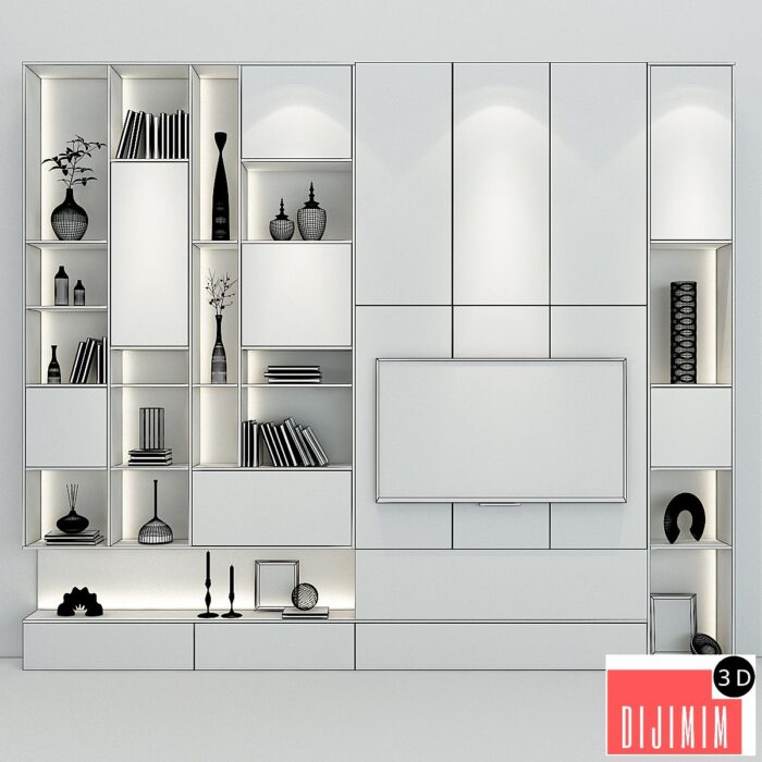 3D TV ÜNİTESİ MODELİ - Görsel 3