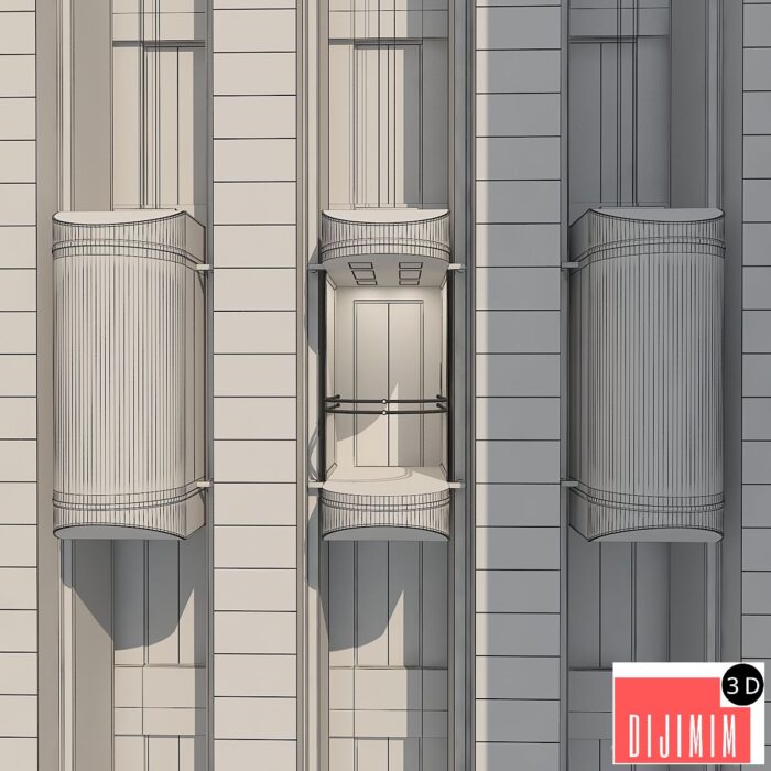 3D Glass elevator - Görsel 3