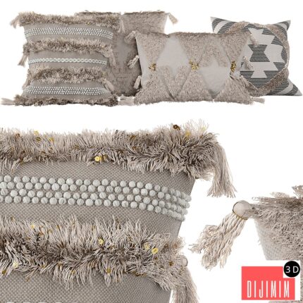3D Pillows boho set