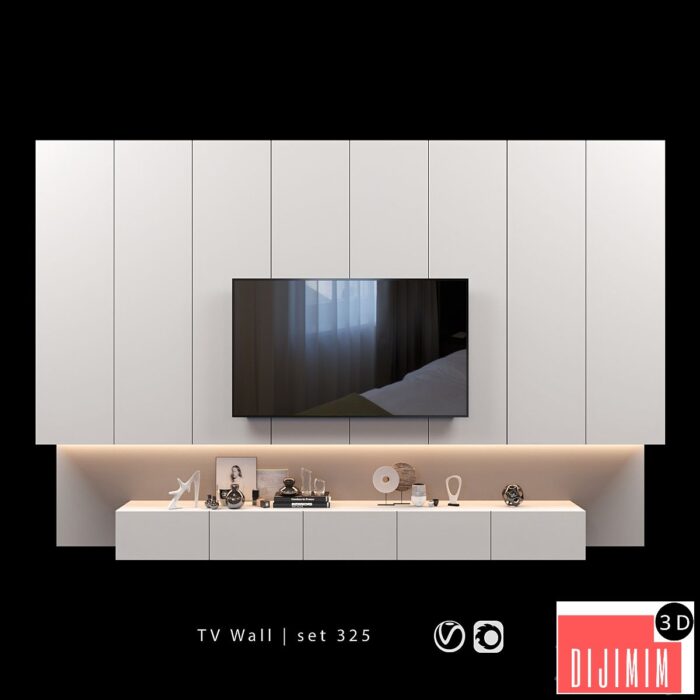 3D TV ÜNİTESİ MODELİ - Görsel 1