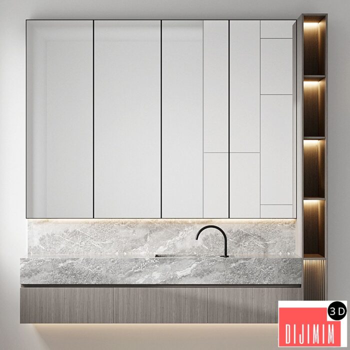 3D BANYO  DOLABI /3D BATHROOM FURNİTURE - Görsel 1
