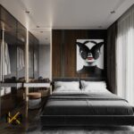 Master bedroom 3D scene