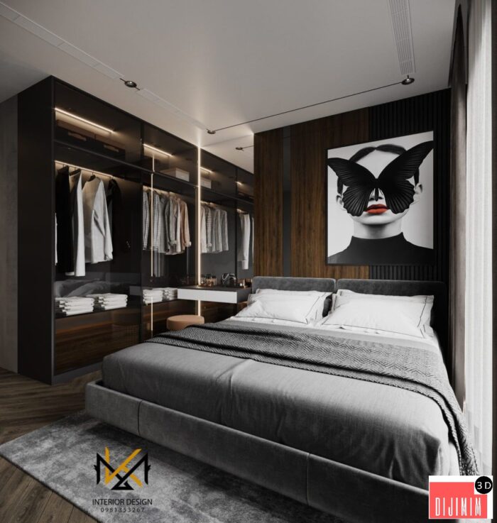 Master bedroom 3D scene - Görsel 3