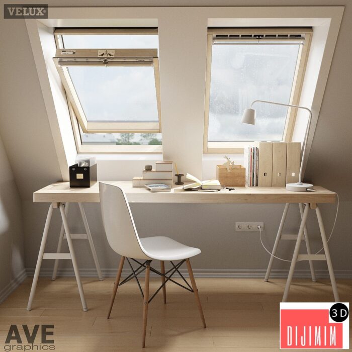 AVE mansard VELUX windows set - Görsel 1