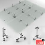 Spider system of glazing of facades