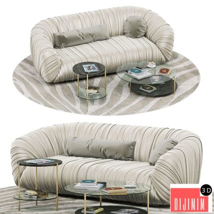 Laurameroni Drape sofa, Echo table