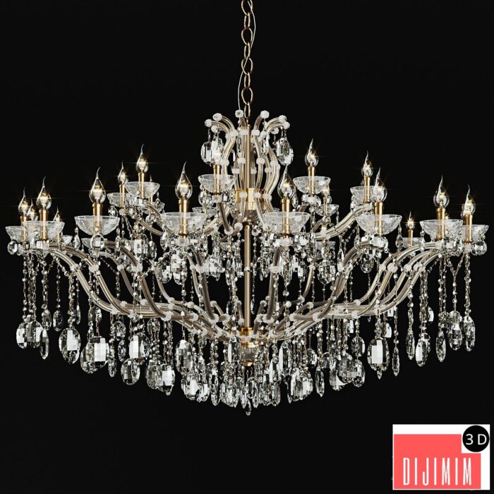 Chandelier Crystal Lux Hollywood SP20 + 10 Gold - Görsel 1