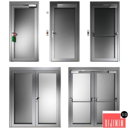 Metal swinging fire doors