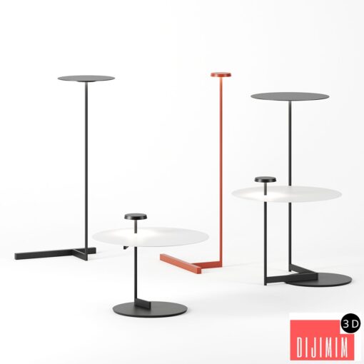 Flat floor lamps by Vibia