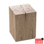 NATURAL SOLID OAK CUBE TABLE BY ROSE UNIACKE