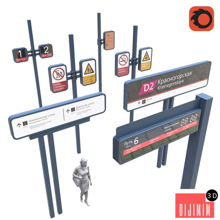 Set of info poles WDC - Görsel 1