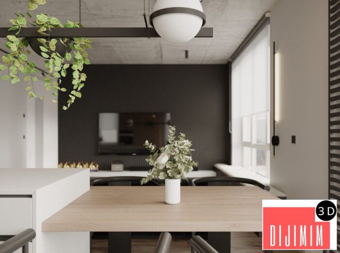 10082. Free 3D Apartment Interior Model Download by Quoc Quyen - Görsel 2