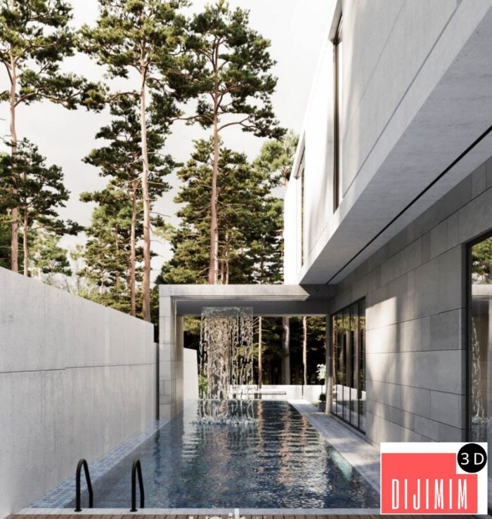 12413. 3D Villa Exterior Model Download By Tam An - Görsel 3