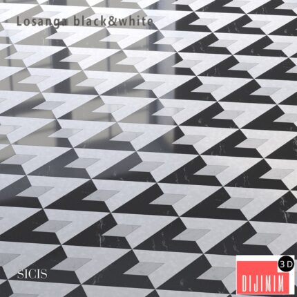 Sicis SiciStone Losanga Black & White