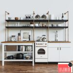 Kitchen set in a loft style
