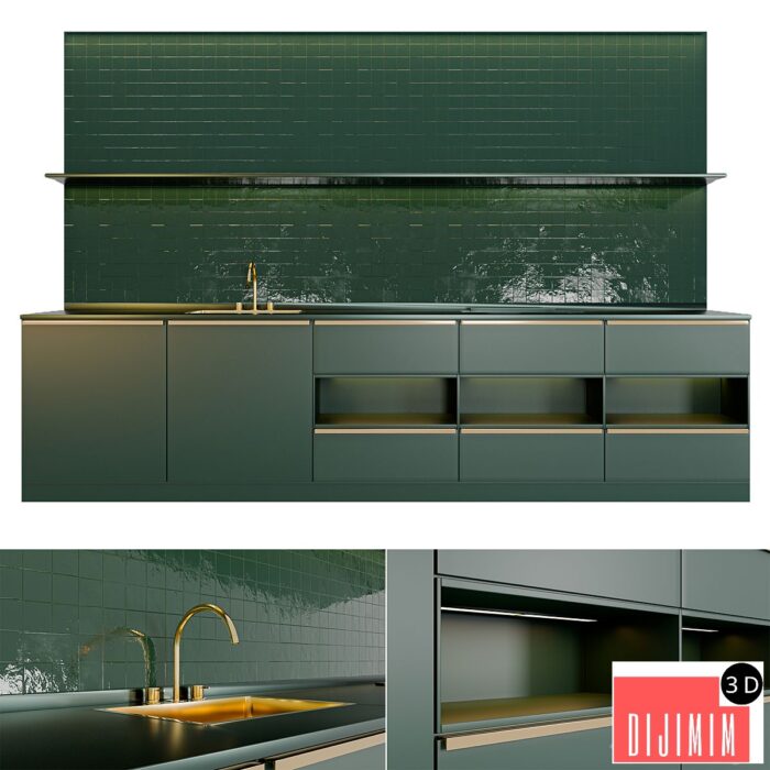 Green kitchen - Görsel 1