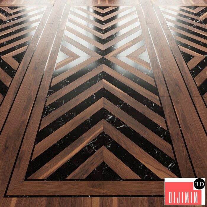 Parquet Ebony and Co, herringbone, chevron - Görsel 1