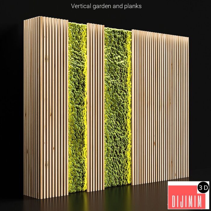 Vertical garden and planks 2 - Görsel 1