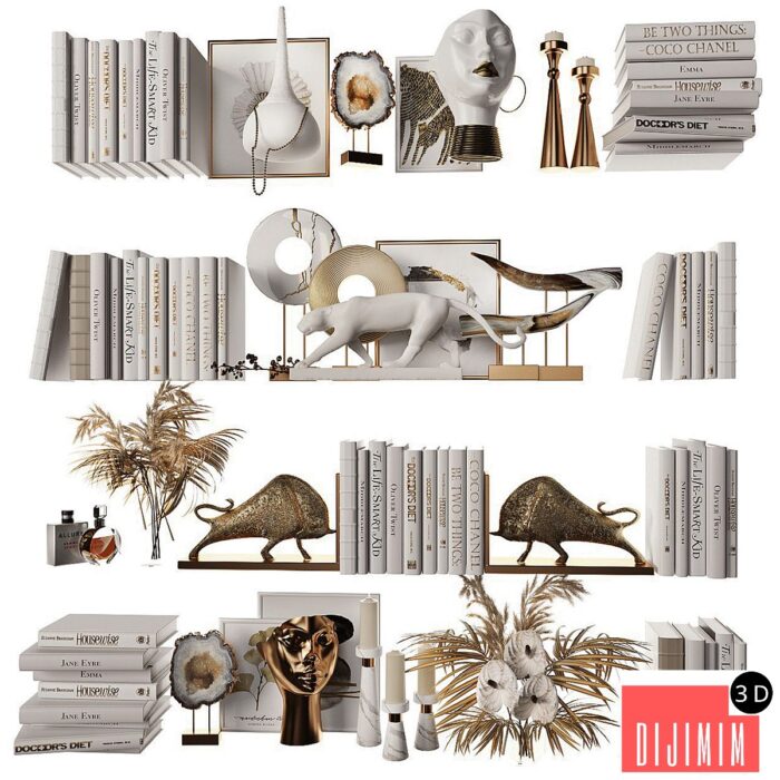 Decorative set for filling shelves 8 - Görsel 1