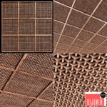 Ceiling crooked thick branch rattan n1 / Ceiling of curved thick rattan branches