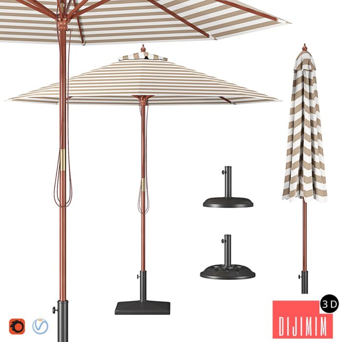 Parasol with Bases 2 - Görsel 1