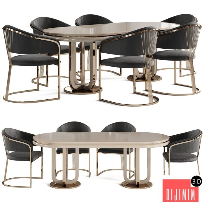 Dining table and chair Newland Jaguar - Görsel 1