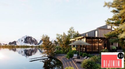 3D Exterior House Scene Model 3dsmax