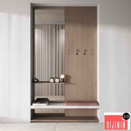 142 hallway zone 01 minimal wood japandi 01