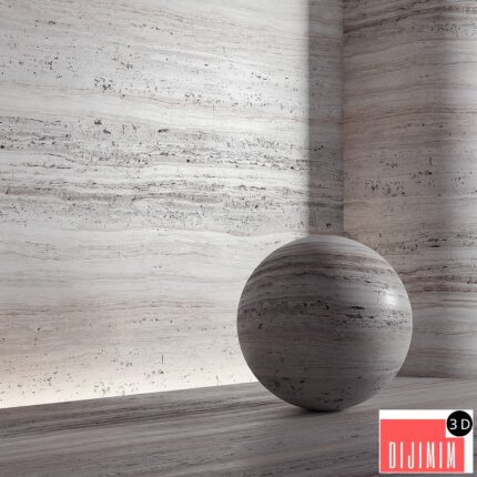 Stone material, travertine. 21, pbr, seamless