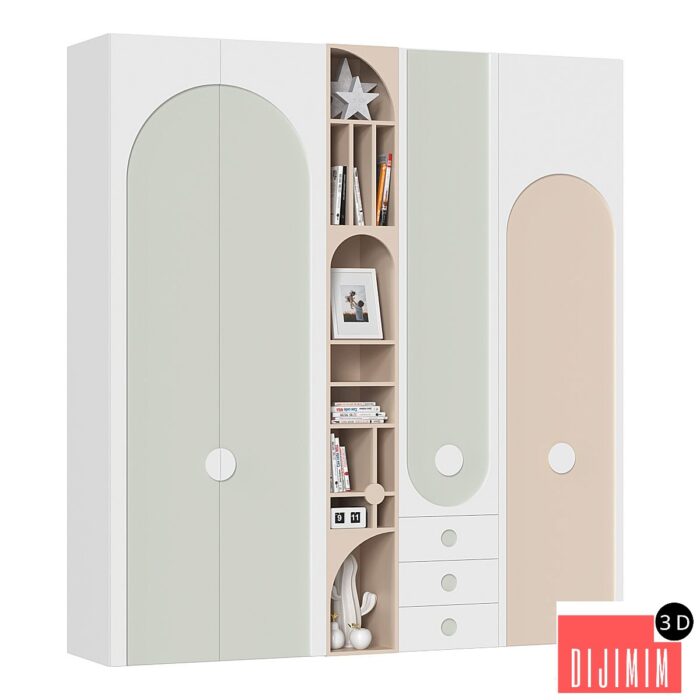 Cabinets with shelves 069 - Görsel 1