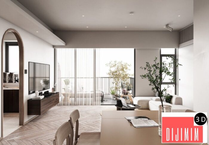 Interior_Apartment_Scene_By_Quoc_Huy corona - Görsel 5