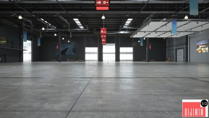 Exhibition Hall 3D model - Görsel 3