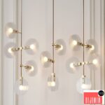 Nebulae Hanging Chandelier 3 Positions