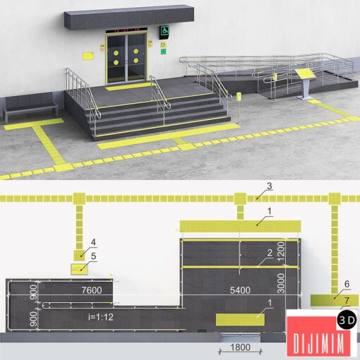 Adaptation of the entrance to the building for the disabled. Part 2