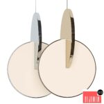 LEE BROOM ECLIPSE PENDANT GOLD / CHROME