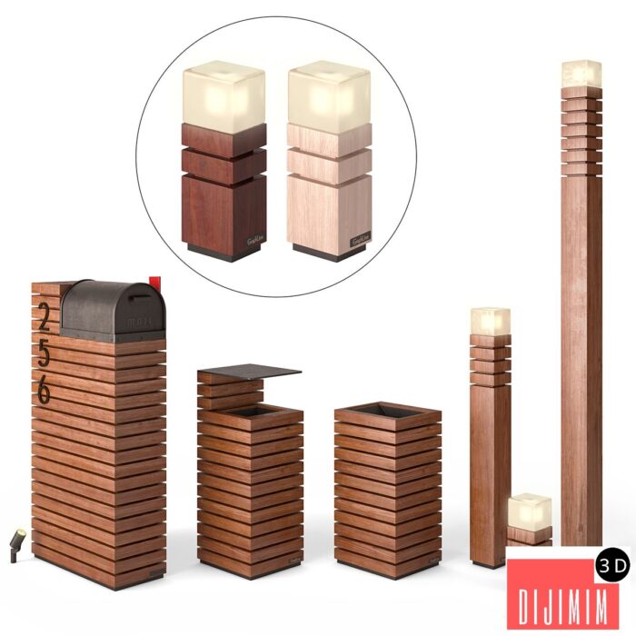 Letterbox, Litter bin, Lights (Set-3) - Görsel 1