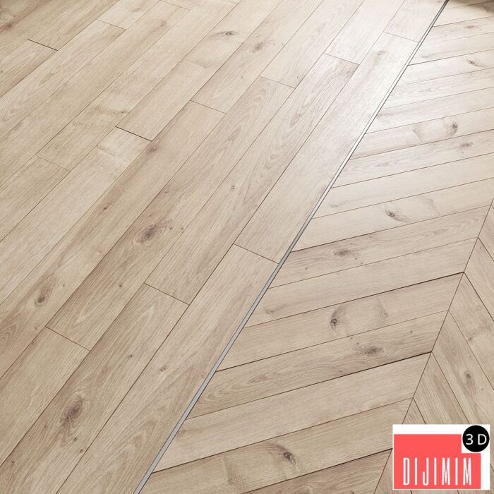 AVE Floor Lighten Oak (Laminate and Chevron Tiles) - Görsel 1