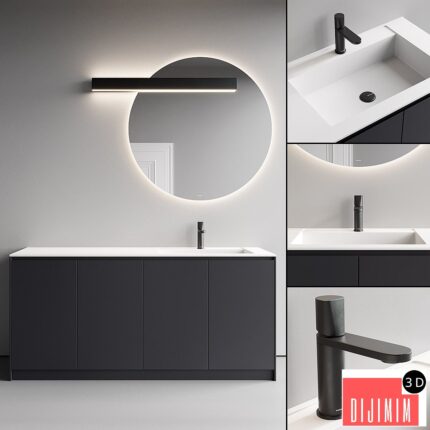 Antonio Lupi Design Piana Vanity Unit Set 1