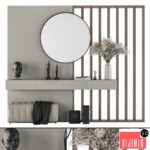 Hallway 12 - Gray and Wood Set