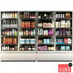 Refrigerator in a supermarket with groceries, food and drinks 3