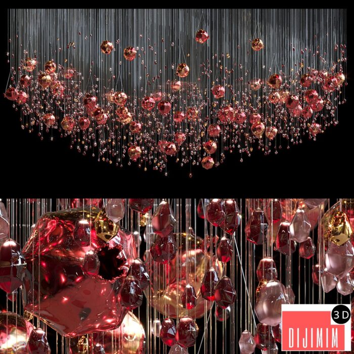 Chandelier Light Vargov - Garnet - Görsel 1