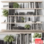 Wood and Metal Shelves Decorative - Rack Set 11