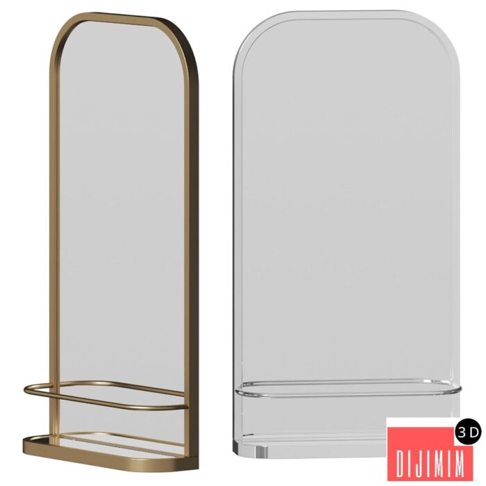 Seamless Wall Shelf Mirror by West Elm - Görsel 1