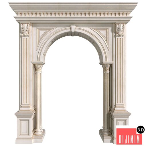 Arch in classic style.Arched interior doorway in a classic style.Traditional Interior Arched Doorway Opening