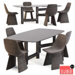 Dining Set 02: Bonaldo (Pivot Table and Agea Chairs)