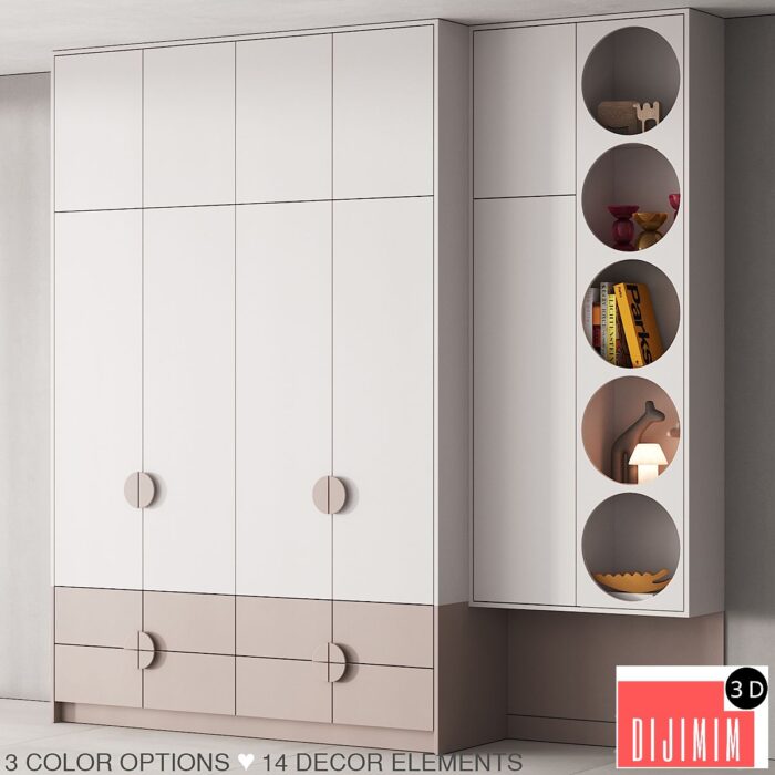 199 furniture for children 01 rack with round holes 01 - Görsel 1